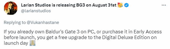 《博德之门3》豪华版内容公开 体验版可抢先免费升级