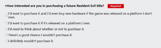 卡普空询问玩家：若《生化危机》为独占 是否愿意买新游戏机？(卡普空玩家叫什么)