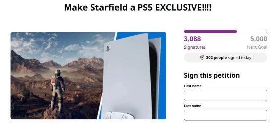 《星空》PS5版请愿书火了：但没得到多少玩家支持？