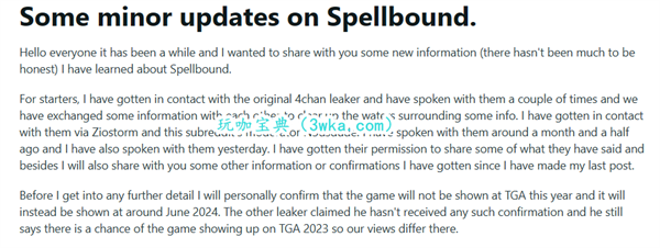 FS社新作《Spellbound》遭博主曝料 将于2025年发售(扳机社新作)