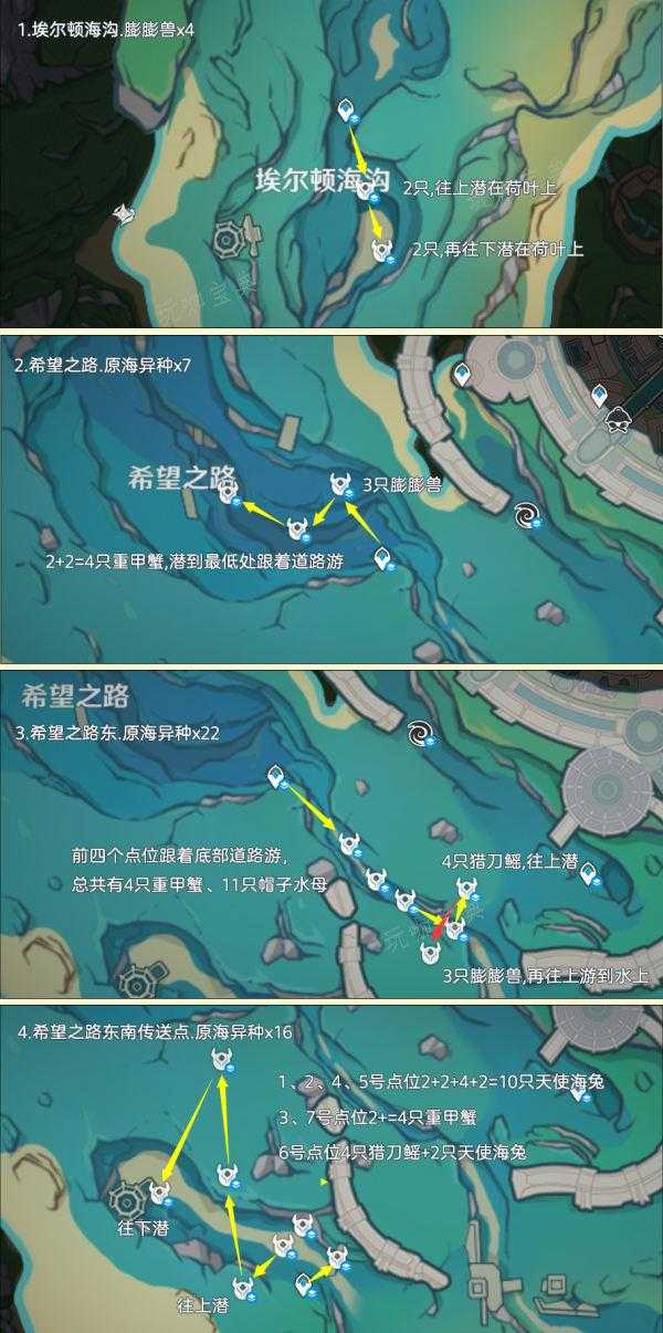 《原神》异海凝珠采集路线一览 异海凝珠获取位置分布图[多图]图片6