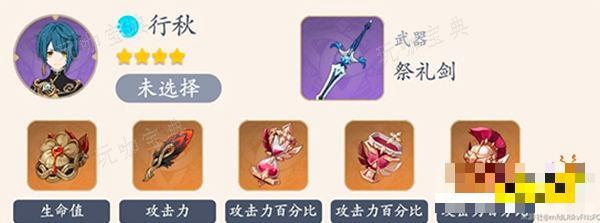 《原神》行秋圣遗物词条推荐一览 行秋圣遗物搭配什么属性好