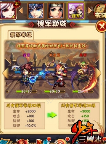 少年三国志援助在哪里