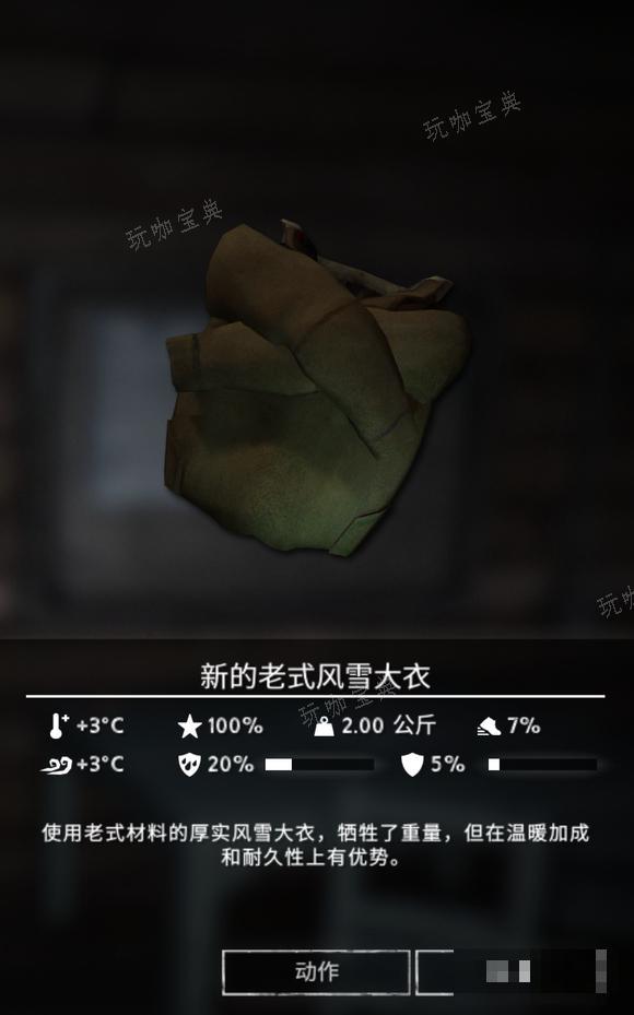 《漫漫长夜》新的老式风雪大衣怎么样