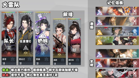 《白荆回廊》最强阵容推荐2