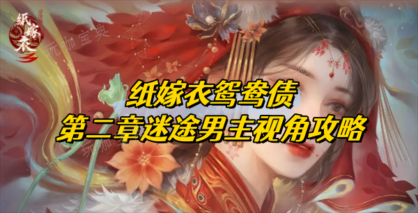 纸嫁衣双人版攻略第二章男主视角
