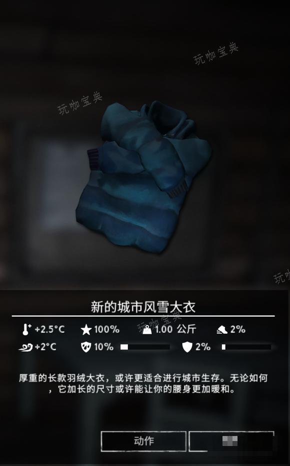 《漫漫长夜》新的城市风雪大衣怎么样
