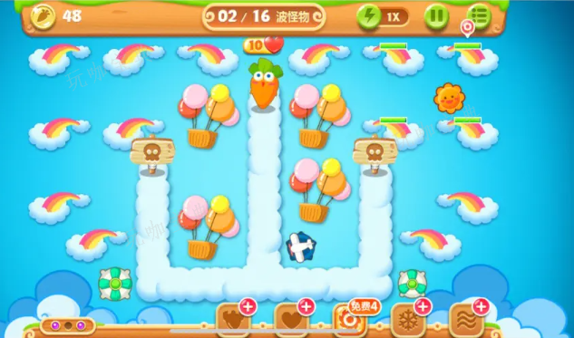 《保卫萝卜2》第16关怎么玩 金萝卜怎么获得