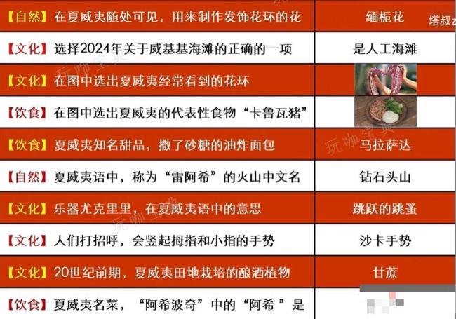 《如龙8太鼓岛》夏威夷测验2级答案