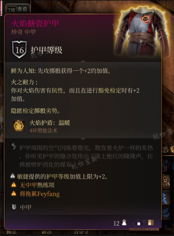 《博德之门3》火焰搪瓷护甲在哪里获得