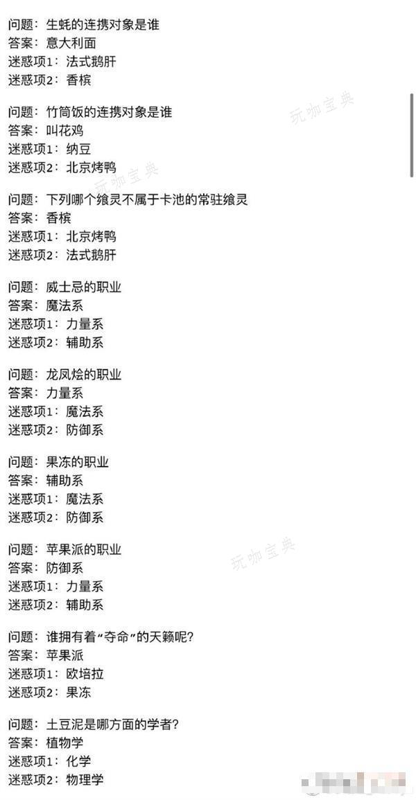 《食之契约》新春答题答案2024大全一览