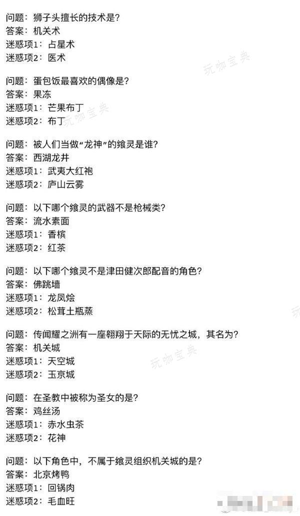 《食之契约》新春答题答案2024大全一览