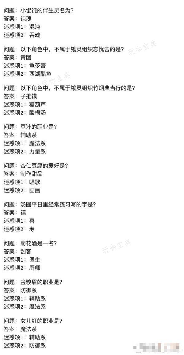 《食之契约》新春答题答案2024大全一览