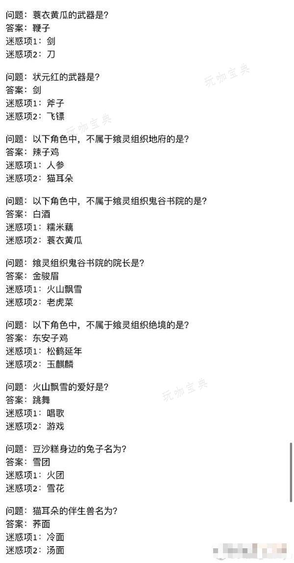 《食之契约》新春答题答案2024大全一览