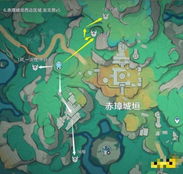 《原神》玄文兽详细路线图大全 玄文兽位置大全