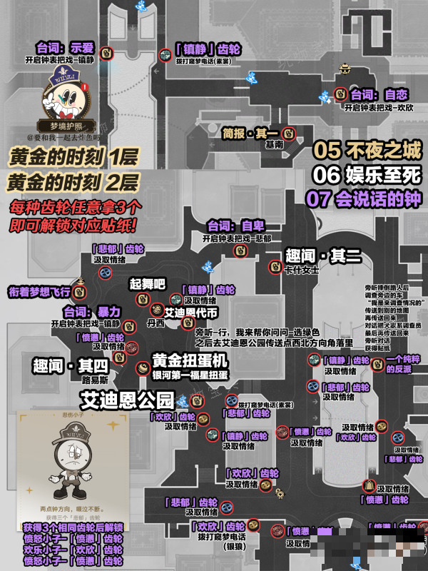 《崩坏星穹铁道》梦境护照贴纸收集大全一览