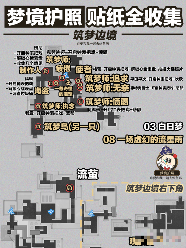 《崩坏星穹铁道》梦境护照贴纸收集大全一览