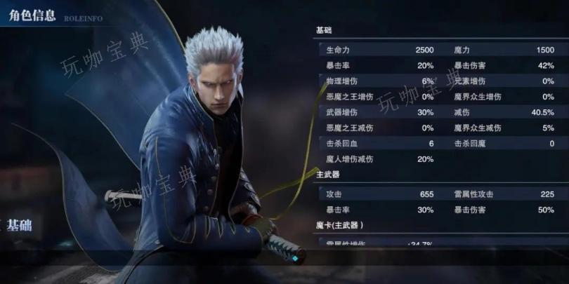 鬼泣巅峰之战人物属性在哪加的