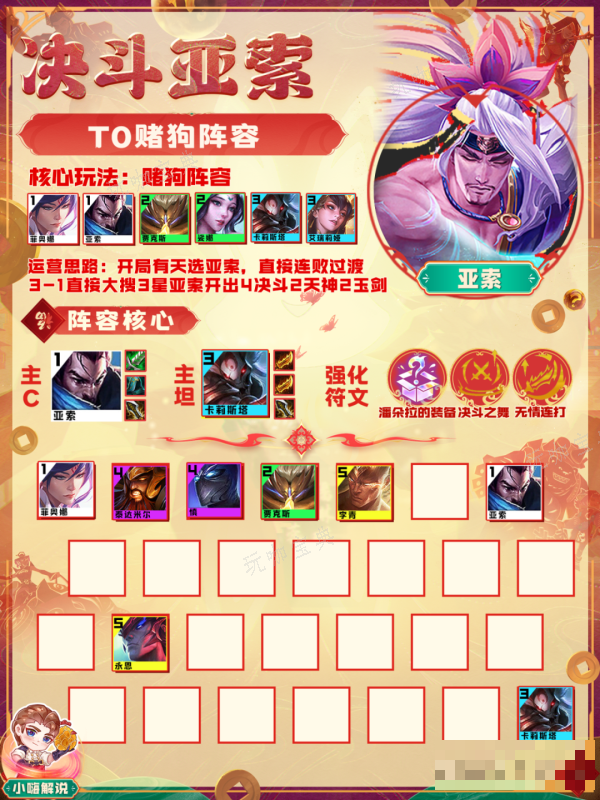 《云顶之弈》决斗亚索阵容推荐