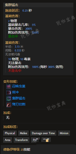 《最后纪元》德鲁伊技能虫群之刃形态有什么特点