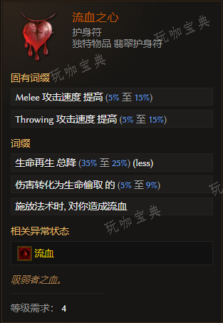 《最后纪元》护身符流血之心有什么特点