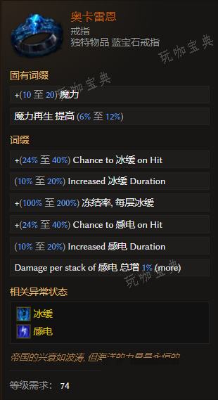 《最后纪元》戒指奥卡雷恩有什么特点